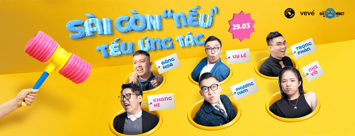Banner sự kiện Show Ứng Tác Saigon "Nếu": Tếu Ứng Tác