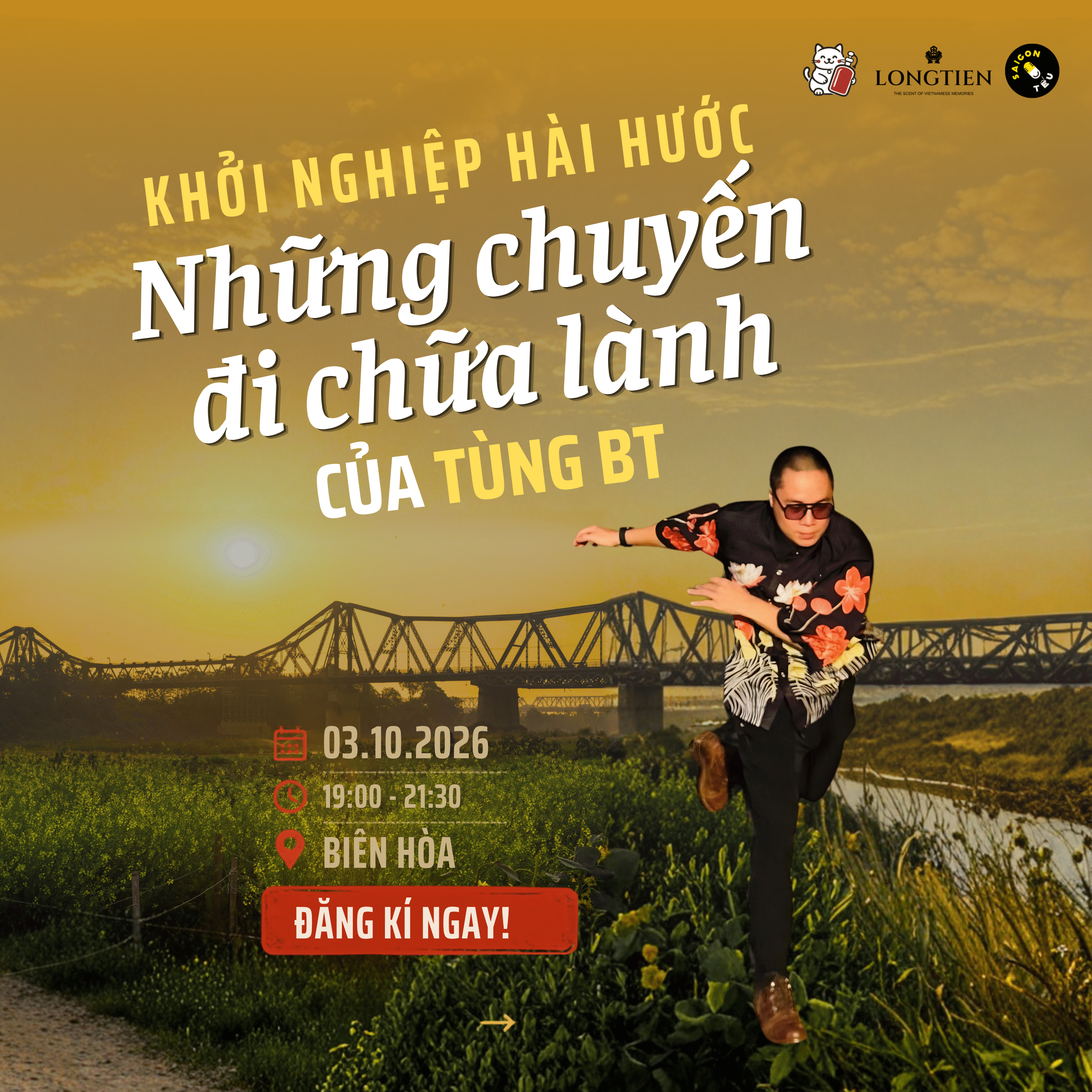 Hình ảnh 1 của sự kiện KHỞI NGHIỆP HÀI HƯỚC: NHỮNG CHUYẾN ĐI CHỮA LÀNH CỦA TÙNG BT