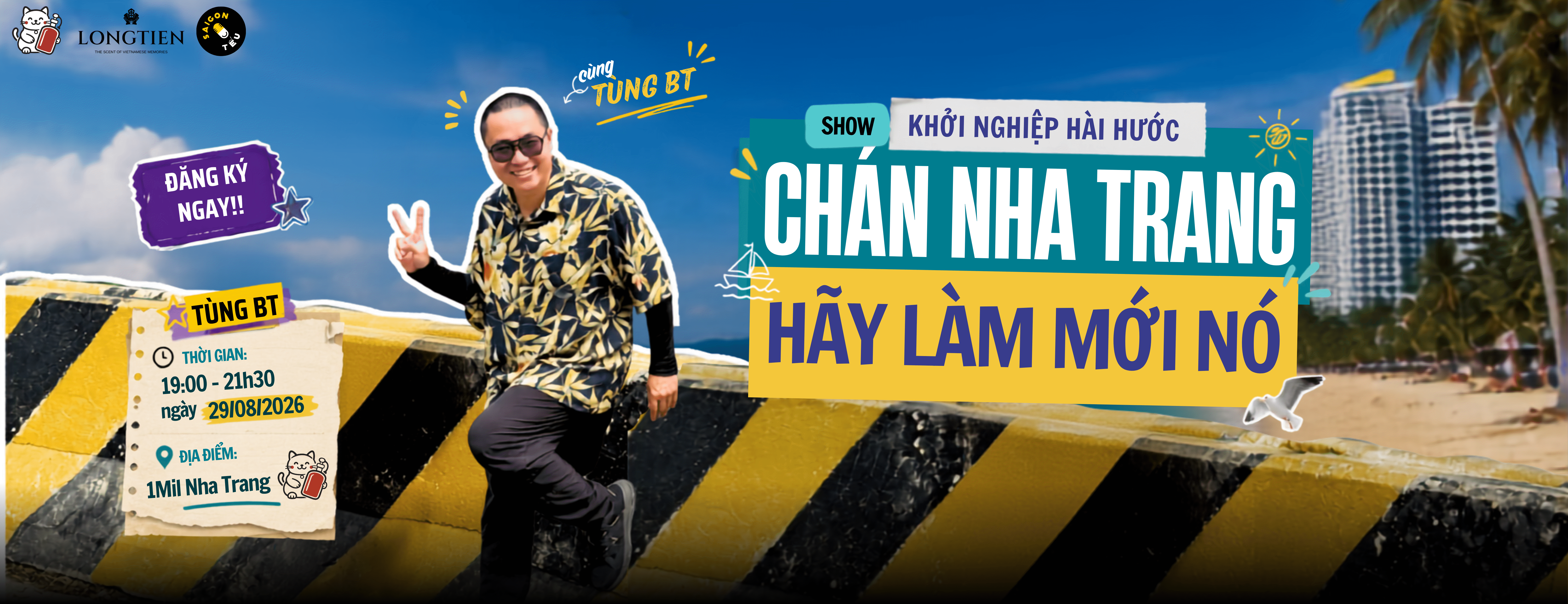 Banner sự kiện SHOW KHỞI NGHIỆP HÀI HƯỚC - CHÁN NHA TRANG Ư, HÃY LÀM MỚI NÓ!